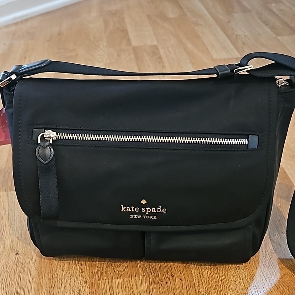 Kate Spade Black Nylon Messenger Bag